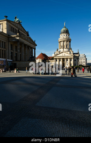 Blick auf den Gendarmenmarkt in Berlin Mitte, Deutschland Stockfoto