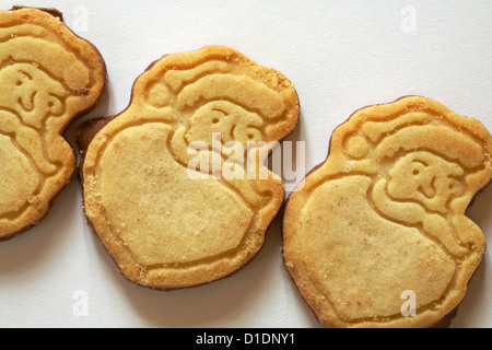 Cadbury festliche Freunde Kekse - Weihnachtsmann Santa Claus auf weißem Hintergrund Stockfoto