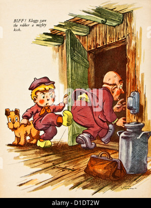 1940er Jahren Abbildung von englischen Kindern buchen "The Adventures of Kloggy und seinem kleinen Hund Snooks". Stockfoto