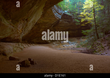 Ash-Höhle in Hocking Hills State Park, Ohio. Stockfoto