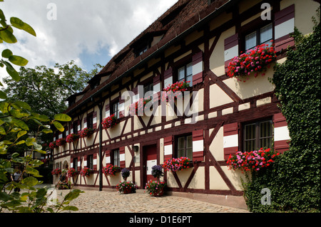 Nürnberg, Deutschland, Fachwerkgebäude auf die Nürnberger Burg Stockfoto