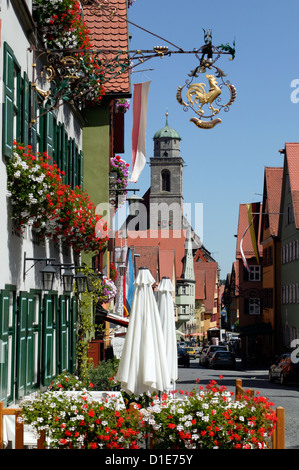 Dinkelsbühl, Deutschland, Blumen-Restaurant in der Segringer Straße Stockfoto