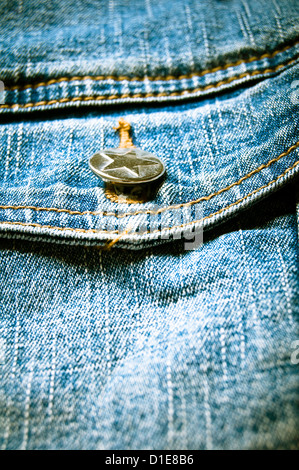 Blue Jeans-Makro-detail Stockfoto