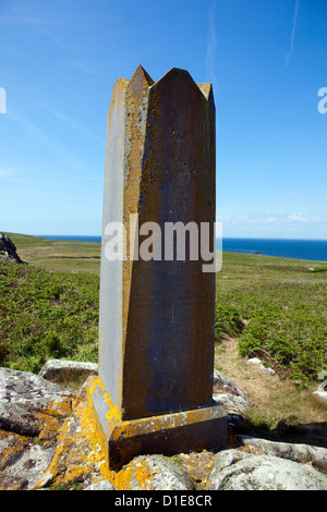 Der Obelisk des Fürsten von den Saltee Inseln, auf große Saltee vor der Küste von Co. Wexford, Irland. Stockfoto