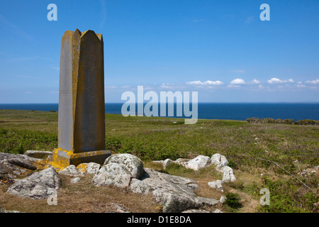 Der Obelisk des Fürsten von den Saltee Inseln, auf große Saltee vor der Küste von Co. Wexford, Irland. Stockfoto