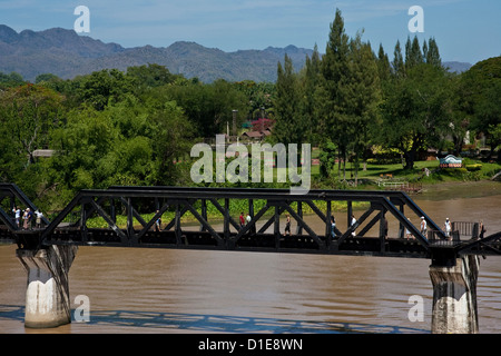 Die Brücke am River Kwai, Kanchanaburi, Thailand Stockfoto