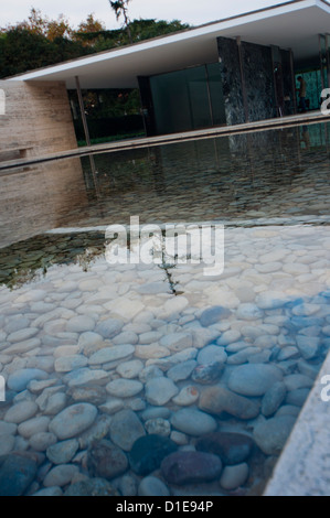 Rekonstruktion des deutschen Pavillon Van Der Rohe Barcelona Ausstellung, Barcelona, Catalunya (Katalonien), Spanien Stockfoto