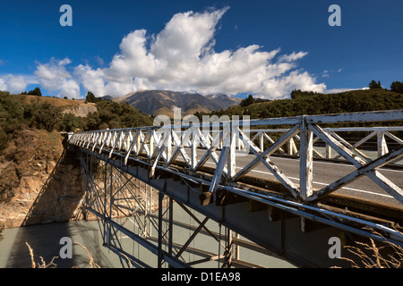 Rakaia Gorge Bridge Stockfoto