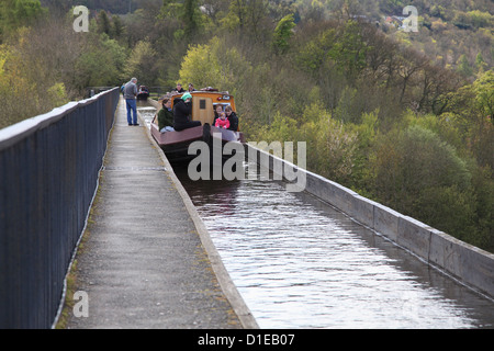 Pontcysyllte Aquädukt, Llangollen, Dee Valley, Denbighshire, Nord Wales, Wales, Vereinigtes Königreich, Europa Stockfoto