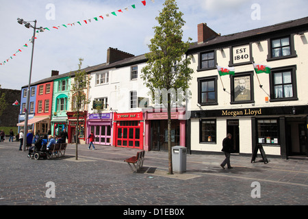 Schlossplatz, Caernarfon, Gwynedd, Nordwales, Wales, Vereinigtes Königreich, Europa Stockfoto