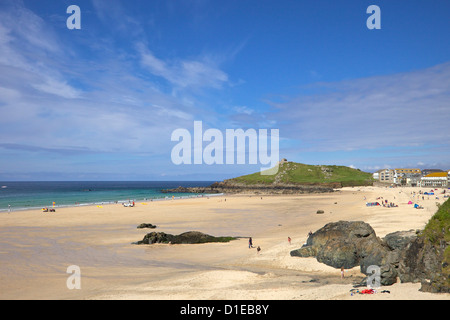 Sommersonne am Porthmeor Beach, St. Ives, Cornwall, England, Vereinigtes Königreich, Europa Stockfoto