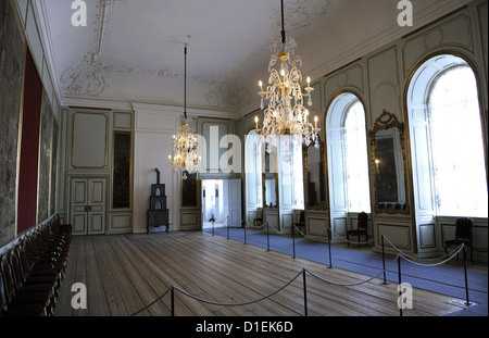 Dänemark. Kopenhagen. National Museum of Denmark. Rittersaal im 1745 eingerichtet. Im Inneren. Stockfoto