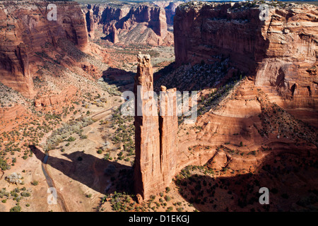 Spider Rock im Canyon de Chelly, Arizona, USA Stockfoto