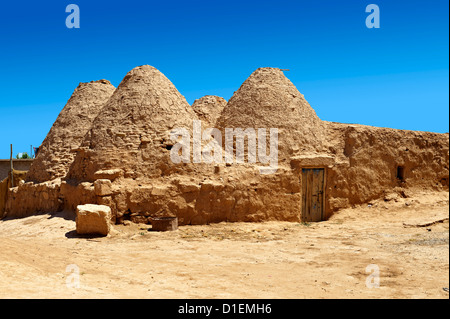 Bilder der Bienenstock Adobe Gebäude von Harran, Süd-west-Anatolien, Türkei. Stockfoto