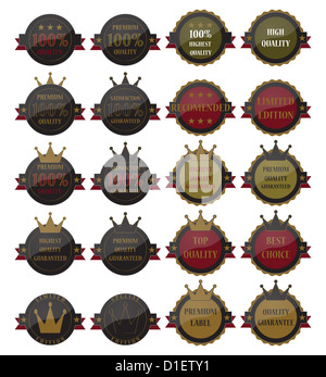 Sammlung von Premium-Qualität-Label Stockfoto