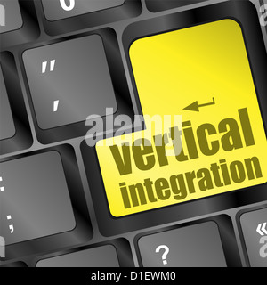 Computer-Tastatur mit vertikaler Integration Wörter Stockfoto