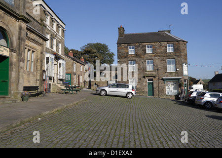 Der Dorfplatz in Longnor in Staffordshire im Peak District, Nationalpark England Großbritannien Stockfoto