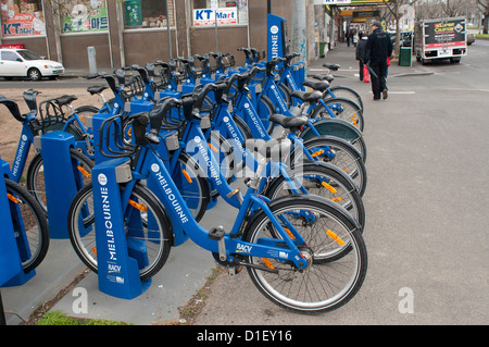 Das Melbourne Fahrradverleih-Programm im Jahr 2012 Stockfoto