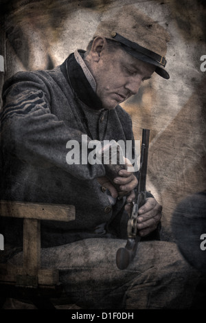 American Civil War Reenactment. Stockfoto