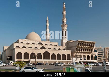 König-Faisal-Moschee, Sharjah, Vereinigte Arabische Emirate Stockfoto