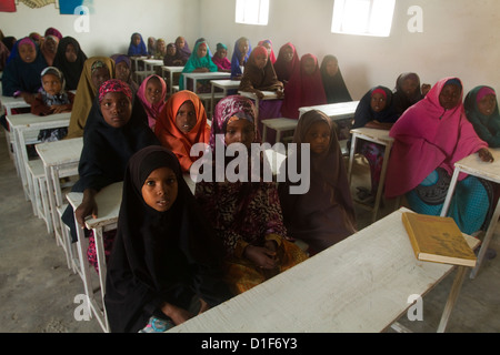 Waisenmädchen in einer Schule in Mogadischu Somalia Stockfoto