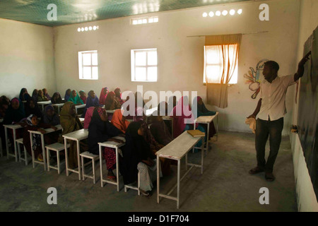 Waisenmädchen in einer Schule in Mogadischu Somalia Stockfoto