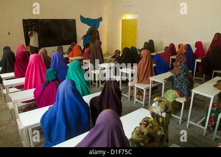 Waisenmädchen in einer Schule in Mogadischu Somalia Stockfoto