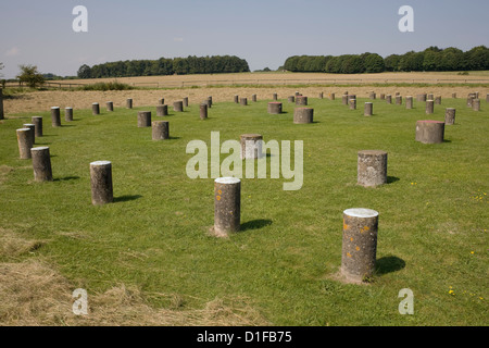 Woodhenge, zeigen Runde Design, Amesbury, Wiltshire, England, Vereinigtes Königreich, Europa Stockfoto