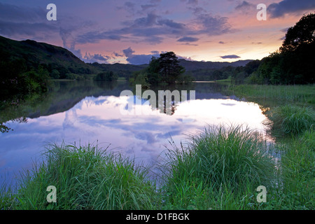 Sonnenuntergang, Rydal Wasser, Nationalpark Lake District, Cumbria, England, Vereinigtes Königreich, Europa Stockfoto