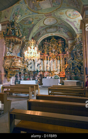 Elk192-1226v Kroatien, Belec, St Mary der Schnee Kirche mit barocker Innenausstattung Stockfoto