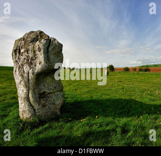 Avebury ist eine neolithische Henge Denkmal mit drei Steinkreise, rund um das Dorf von Avebury in Wiltshire, England Stockfoto