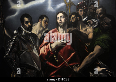 El Greco (1541-1614). Kretischen Maler. Das entkleiden Christi (El Expolio), 1580-1600. Museum der bildenden Künste. Budapest. Ungarn. Stockfoto