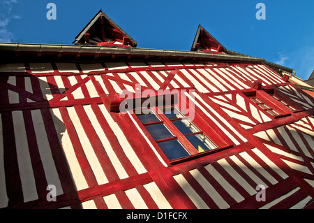 Typische halbe Fachwerkhaus Norman Haus, Honfleur, Calvados, Normandie, Frankreich, Europa