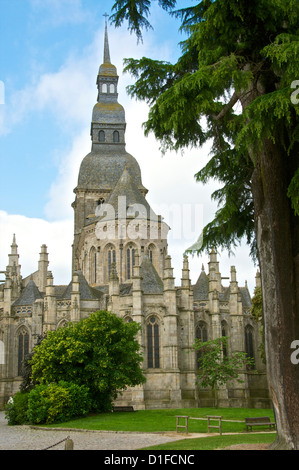 Basilika Saint-Sauveur, romanisch gotischen, Dinan, Bretagne, Côtes d ' Armor, Frankreich, Europa Stockfoto