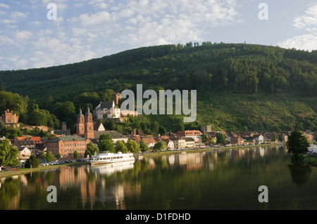 Blick über den Main in Miltenberg, Bayern, Deutschland, Europa Stockfoto