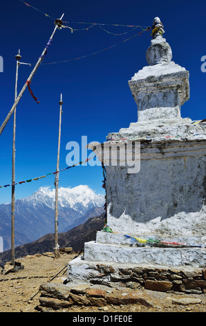 Stupa, Langtang Nationalpark, Bagmati, Zentralregion (Madhyamanchal), Nepal, Himalaya, Asien Stockfoto