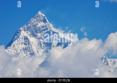 Machapuchare gesehen von Sarangkot, Gandaki Zone, Western Region, Nepal, Himalaya, Asien Stockfoto