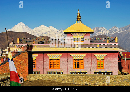 Muktinath und Dhaulagiri Himal, Nepal, Annapurna Conservation Area, Dhawalagiri (Dhaulagiri), Westen (Pashchimanchal) Stockfoto