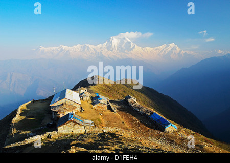 Dhaulagiri Himal gesehen von Khopra, Nepal Annapurna Conservation Area, Dhawalagiri (Dhaulagiri), Western Region (Pashchimanchal) Stockfoto