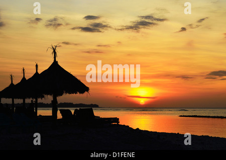 Sonnenuntergang, Gili Air, Lombok, Indonesien, Südostasien, Asien Stockfoto