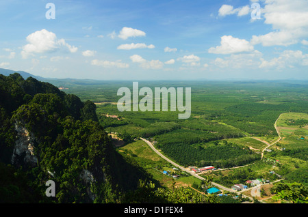 Ansicht von oben des Tiger Cave Temple (Wat Tham Suea), Provinz Krabi, Thailand, Südostasien, Asien Stockfoto