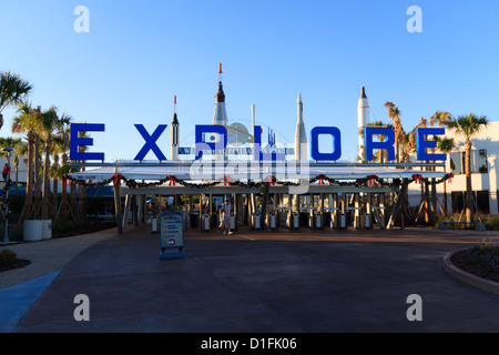 Rocket Garden am Kennedy Space Center Stockfoto