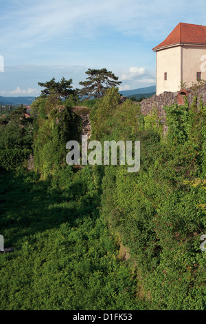 Wand der Uzhhorod Burg, Ukraine. Im ХI Jahrhundert erbaut. Stockfoto