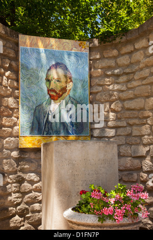 Vincent Van Gogh Selbstportrait am Eingang zur St. Paul de Mausole Asyl in der Nähe von Saint Remy de Provence, Frankreich Stockfoto