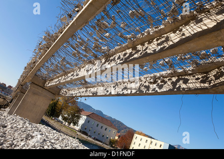 Abbruch einer Brücke Stockfoto