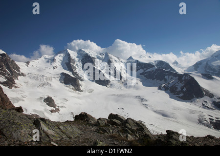 Piz Palu im Bernina Region, Schweizer Alpen, Schweiz, Europa Stockfoto