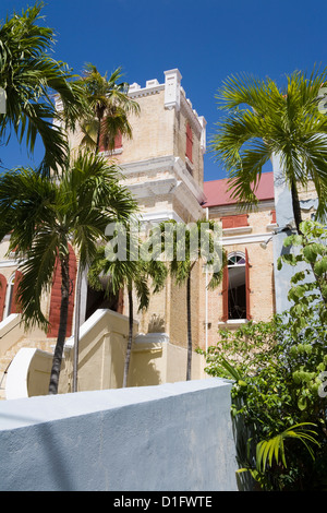 Charlotte Amalie Stadt, Frederick Lutheran Church St. Thomas Island, Vereinigte Staaten Jungferninseln, Karibik, Caribbean Stockfoto