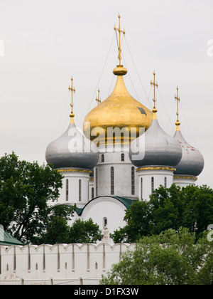 Nowodewitschi-Kloster, Moskau. Kuppeln der Kathedrale der Jungfrau von Smolensk Stockfoto