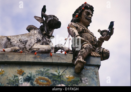 Endornament von Thillai Nataraja Hindu-Tempel dem Herrn gewidmet Shiva erbaut im 10. Jahrhundert in der Stadt Chidambaram, als es die Hauptstadt der Chola-Dynastie war In Tamil Nadu Südindien Stockfoto