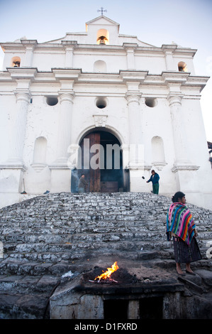 Kirche von Santo Tomas, Chichicastenango, Guatemala, Mittelamerika Stockfoto